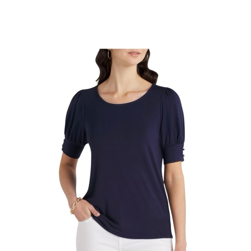 Staccato Raquelle Scoop Neck Puff Sleeve Top - Picture 4 of 16